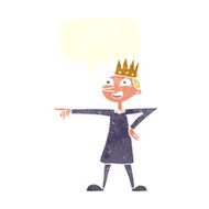 cartoon pointing prince with speech bubble N9