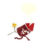 cartoon funny firework character with speech bubble N20