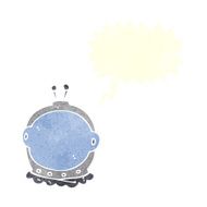 cartoon astronaut helmet with speech bubble N32