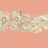 Abstract seamless hand-drawn border N15