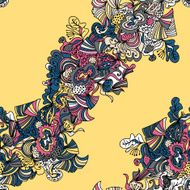 Abstract seamless hand-drawn pattern N17