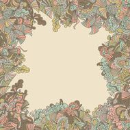Abstract seamless hand-drawn border N19