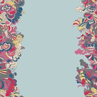 Abstract seamless hand-drawn border N20