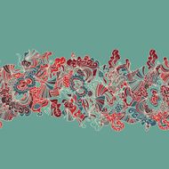 Abstract seamless hand-drawn border N21
