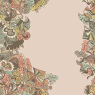 Abstract seamless hand-drawn border N22