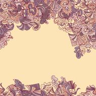 Abstract seamless hand-drawn border N25