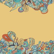 Abstract seamless hand-drawn border N26