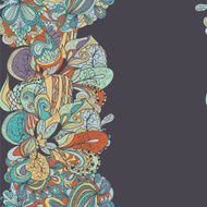 Abstract seamless hand-drawn border N27