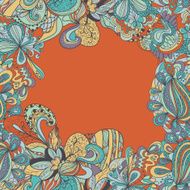 Abstract seamless hand-drawn border N28