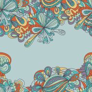 Abstract seamless hand-drawn border N30
