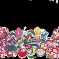 Abstract seamless hand-drawn border N32