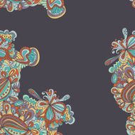 Abstract seamless hand-drawn border N34