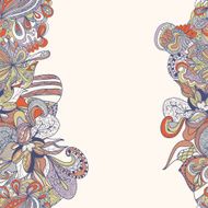 Abstract seamless hand-drawn border N35