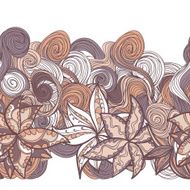 Abstract seamless hand-drawn border N36
