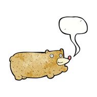 funny cartoon bear with speech bubble N45