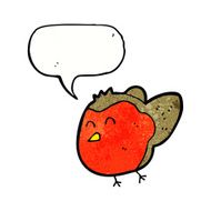 cartoon robin with speech bubble N37