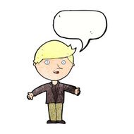 cartoon man in casual jacket with speech bubble N11