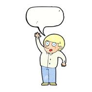 cartoon man asking question with speech bubble N51