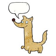 cartoon happy dog with speech bubble N81