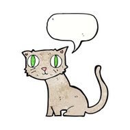cartoon cat with speech bubble N41
