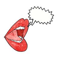 cartoon open mouth with speech bubble N11