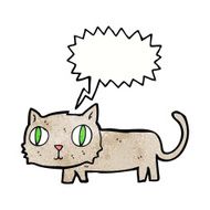 cartoon cat with speech bubble N42