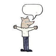 cartoon werewolf with speech bubble N29