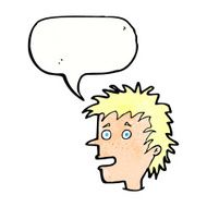 cartoon excited boy with speech bubble N148