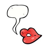 cartoon lips with speech bubble N7