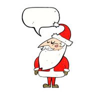 cartoon santa claus with speech bubble N201