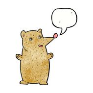 funny cartoon bear with speech bubble N47