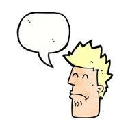 cartoon man feeling sick with speech bubble N11