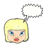 cartoon annoyed face with speech bubble N11
