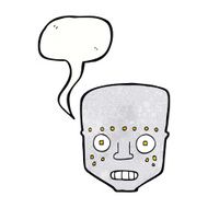 cartoon robot head with speech bubble N66