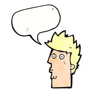 cartoon surprised face with speech bubble N16