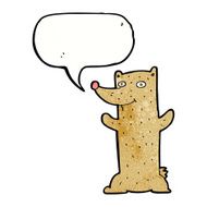 funny cartoon bear with speech bubble N48