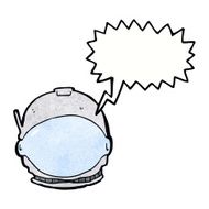 cartoon astronaut face with speech bubble N10