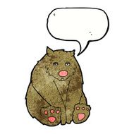cartoon sad bear with speech bubble N2