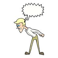 cartoon angry man with speech bubble N89