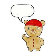 cartoon teddy bear with speech bubble N115