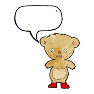 cartoon teddy bear with speech bubble N116