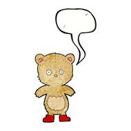 cartoon teddy bear with speech bubble N117