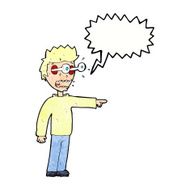 cartoon man with popping out eyes speech bubble N30