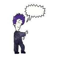 cartoon vampire with speech bubble N127