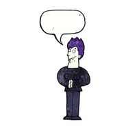 cartoon vampire with speech bubble N128