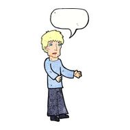 cartoon man explaining with speech bubble N21