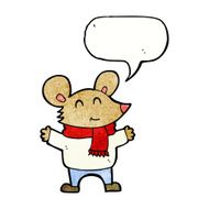 cartoon mouse with speech bubble N17
