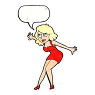 cartoon female spy with speech bubble N26
