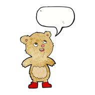 cartoon teddy bear with speech bubble N118