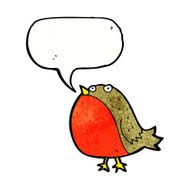 cartoon robin with speech bubble N40